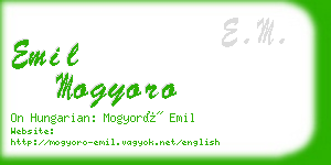 emil mogyoro business card